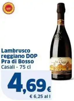 Sigma Lambrusco reggiano DOP Pra di Bosso Casali offerta