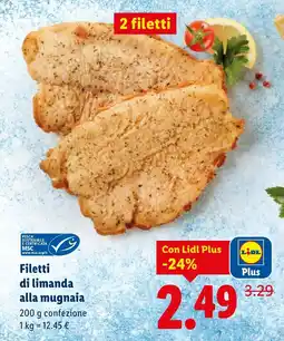 Lidl Filetti di limanda alla mugnaia offerta