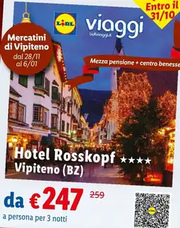 Lidl Hotel Rosskopf Vipiteno (BZ) offerta