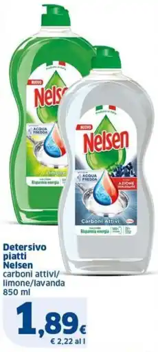 Sigma Detersivo piatti Nelsen carboni attivi/ limone/lavanda offerta