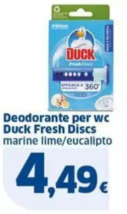 Sigma Deodorante per wc Duck Fresh Discs marine lime/eucalipto offerta