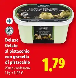 Lidl Deluxe Gelato al pistacchio con granella di pistacchio offerta