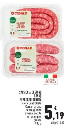Conad City Salsiccia di suino conad percorso qualita offerta
