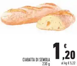 Conad City Ciabatta di semola offerta