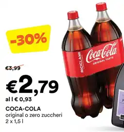 Unes COCA-COLA original o zero zuccheri offerta