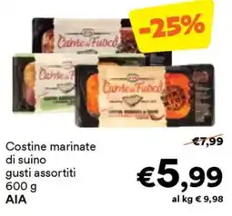 Unes Costine marinate di suino AIA offerta