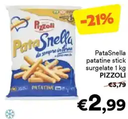 Unes PataSnella patatine stick surgelate PIZZOLI offerta