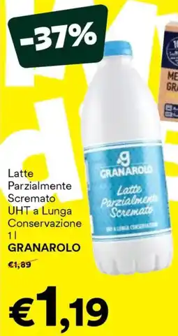 Unes Latte Parzialmente Scremato UHT a Lunga Conservazione GRANAROLO offerta