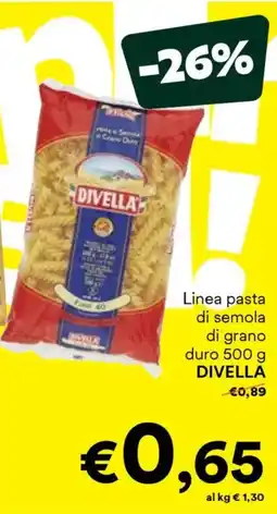 Unes Linea pasta di semola di grano duro DIVELLA offerta