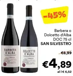 Unes Barbera o Dolcetto d'Alba DOC SAN SILVESTRO offerta