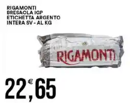 Vantaggio Cash&Carry Rigamonti bresaola igp etichetta argento intera sv offerta