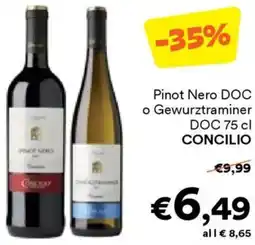 Unes Pinot Nero DOC o Gewurztraminer DOC CONCILIO offerta