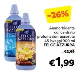 Unes Ammorbidente concentrato profumazioni assortite FELCE AZZURRA offerta