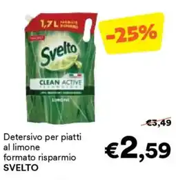 Unes Detersivo per piatti al limone formato risparmio SVELTO offerta