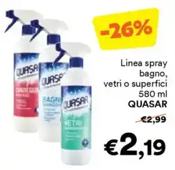 Unes Linea spray bagno, vetri o superfici QUASAR offerta