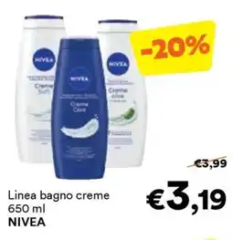 Unes Linea bagno creme NIVEA offerta