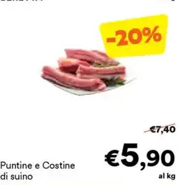 Unes Puntine e Costine di suino offerta