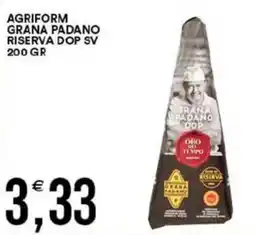 Vantaggio Cash&Carry Agriform grana padano riserva dop sv offerta