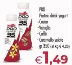 MerSi Supermercati milk PRO Protein drink yogurt offerta