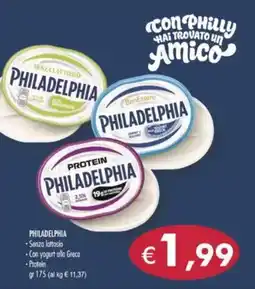 MerSi Supermercati PHILADELPHIA -Senza lattosio - con yogurt alla Greca Protein offerta