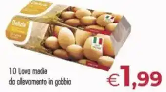 MerSi Supermercati 10 Uova medie da allevamento in gabbia offerta