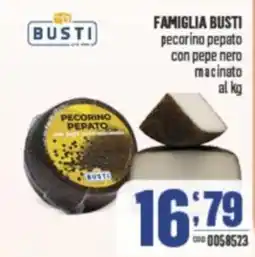 Gruppo di Palo FAMIGLIA BUSTI pecorino pepato con pepe nero macinato offerta