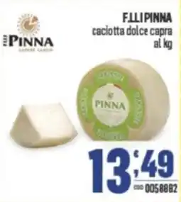 Gruppo di Palo FILIPINNA caciotta dolce capra offerta