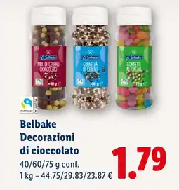Lidl Belbake Decorazioni di cioccolato offerta