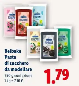Lidl Belbake Pasta di zucchero da modellare offerta