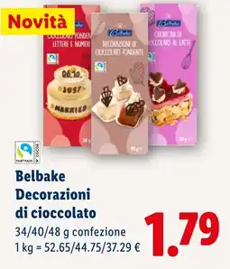 Lidl Belbake Decorazioni di cioccolato offerta