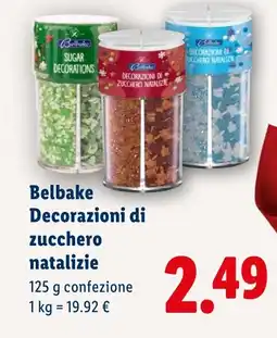 Lidl Belbake Decorazioni di zucchero natalizie offerta