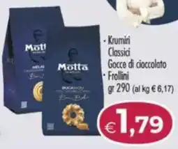 MerSi Supermercati Motta -Krumini Classici Gocce di cioccolato Frollini offerta