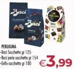 MerSi Supermercati PERUGINA Baci Sacchetto -Baci perle sacchett -Grifo sacchetto offerta