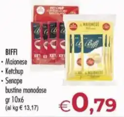 MerSi Supermercati BIFFI Maionese - Ketchup - Senape bustine monodose offerta