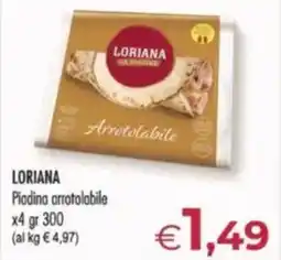 MerSi Supermercati LORIANA Piadina arrotolabile x4 offerta