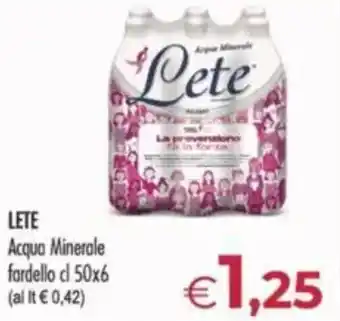 MerSi Supermercati LETE Acqua Minerale fardello offerta