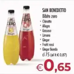 MerSi Supermercati SAN BENEDETTO Bibite zero offerta