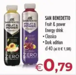 MerSi Supermercati SAN BENEDETTO Fruit & power Energy drink offerta