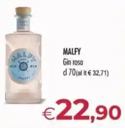 MerSi Supermercati MALFY Gin rosa offerta