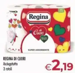 MerSi Supermercati REGINA DI CUORI Asciugatutto 3 rotoli offerta