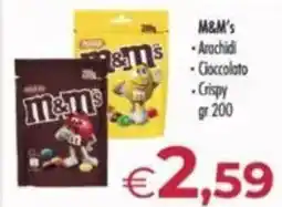 MerSi Supermercati M&M's -Arachidi -Cioccolato -Crispy offerta