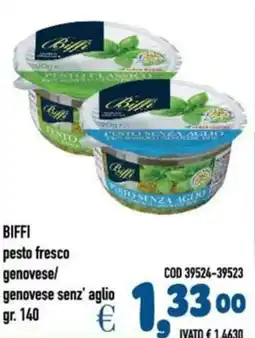 Del Prete Distribuzioni BIFFI pesto fresco genovese/ genovese senz' aglio offerta