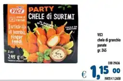 Del Prete Distribuzioni VICI chele di granchio panate offerta