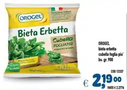 Del Prete Distribuzioni OROGEL bieta erbetta cubello foglia piu' bs. offerta