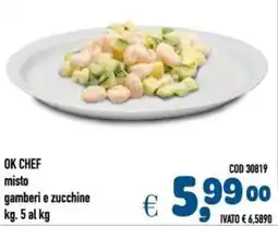 Del Prete Distribuzioni OK CHEF misto gamberi e zucchine offerta