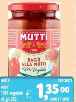 Del Prete Distribuzioni MUTTI ragu 100% vegetale offerta