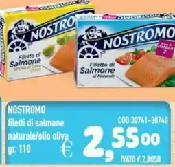 Del Prete Distribuzioni NOSTROMO filetti di salmone naturale/olio oliva offerta