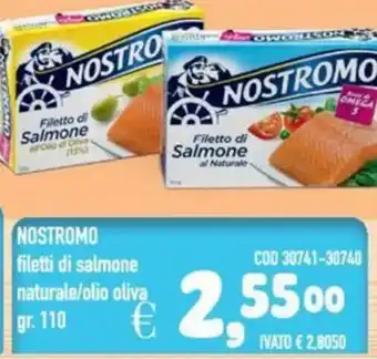 Del Prete Distribuzioni NOSTROMO filetti di salmone naturale/olio oliva offerta