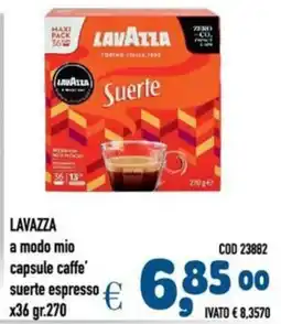 Del Prete Distribuzioni LAVAZZA a modo mio capsule caffe' suerte espresso x36 offerta