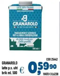 Del Prete Distribuzioni GRANAROLO latte p.s. uht brik offerta